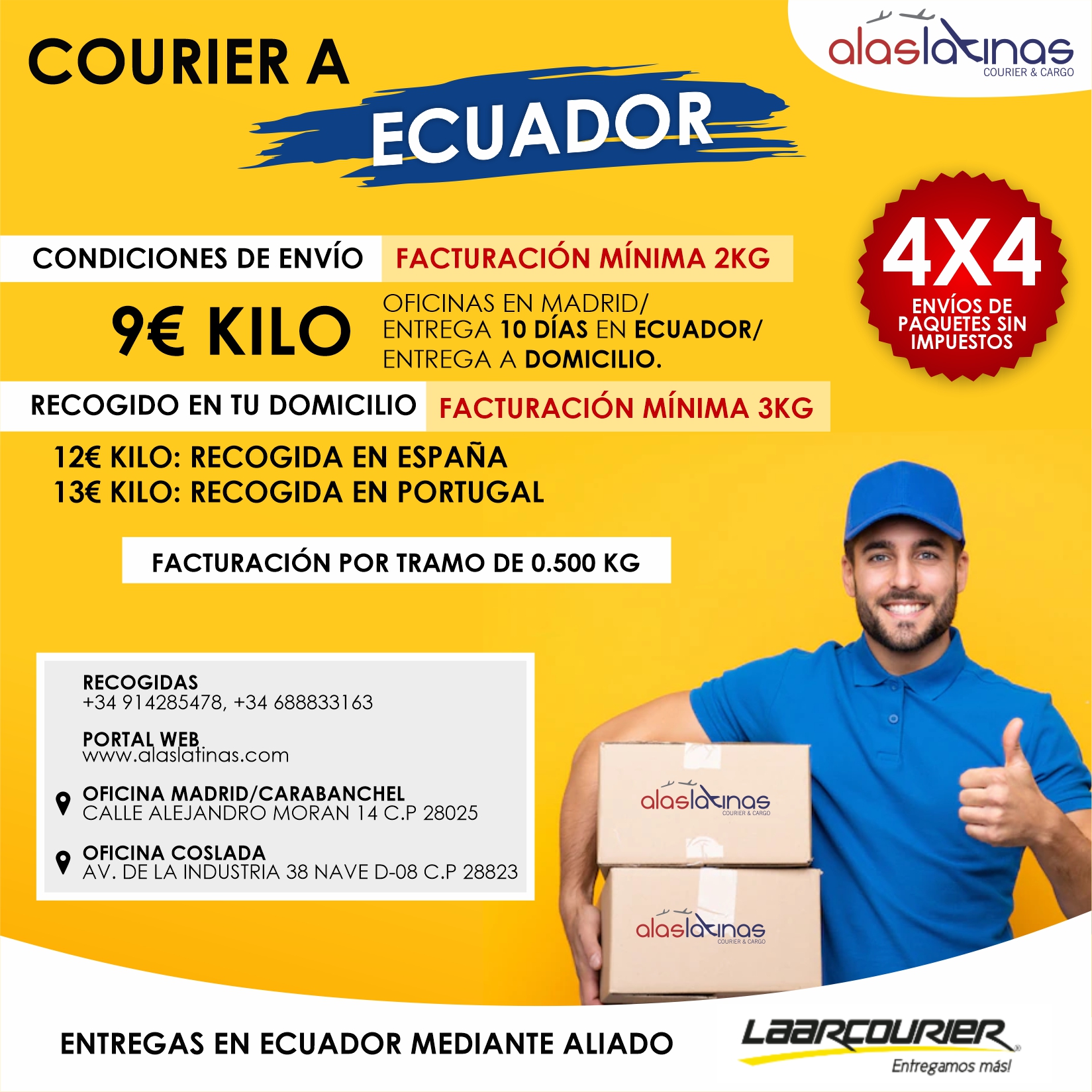 Paquetes Bajo Valor Ecuador - Categoria B 4X4 - AlasLatinas